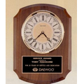 Walnut Wall Clock w/ Notched Edges (10 1/2"x13")